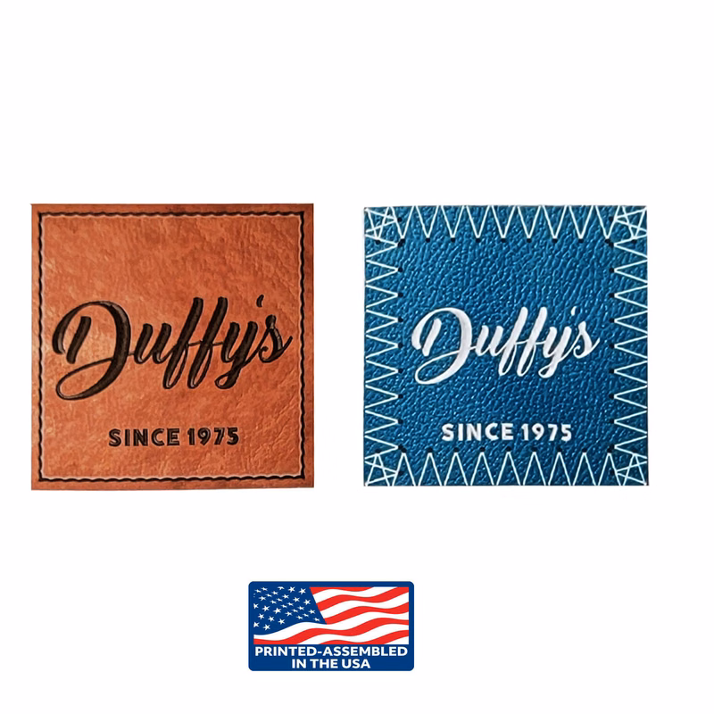 USA Made "Leather Look" Flat Printed Patches