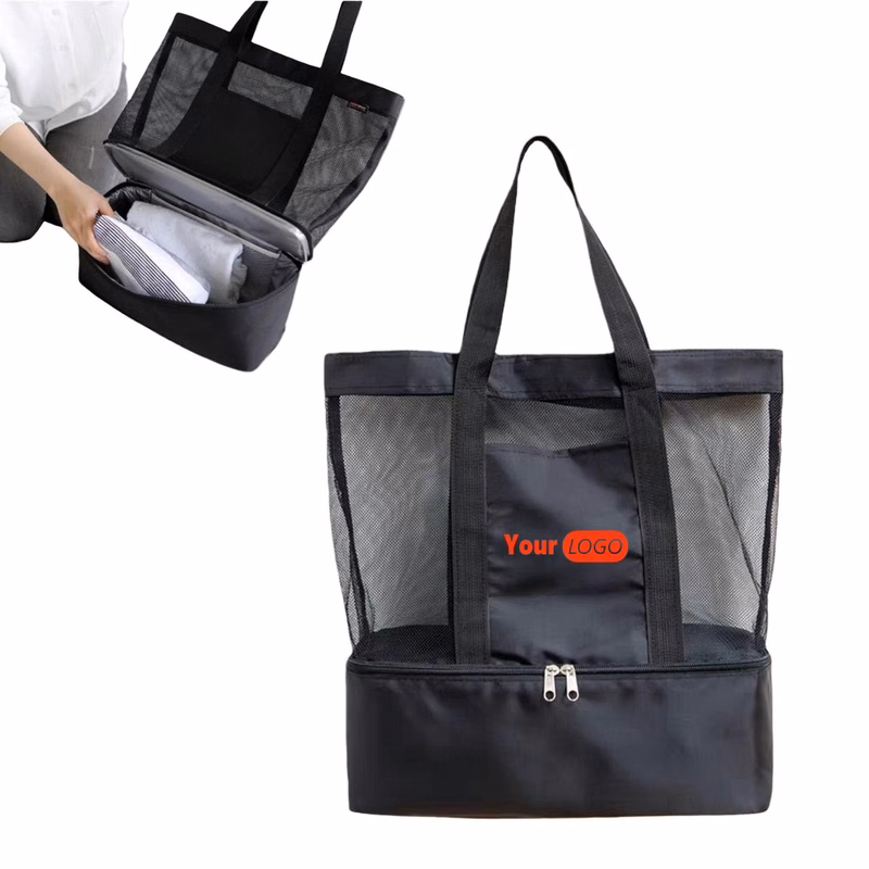Dual Compartment Mesh Beach Bag