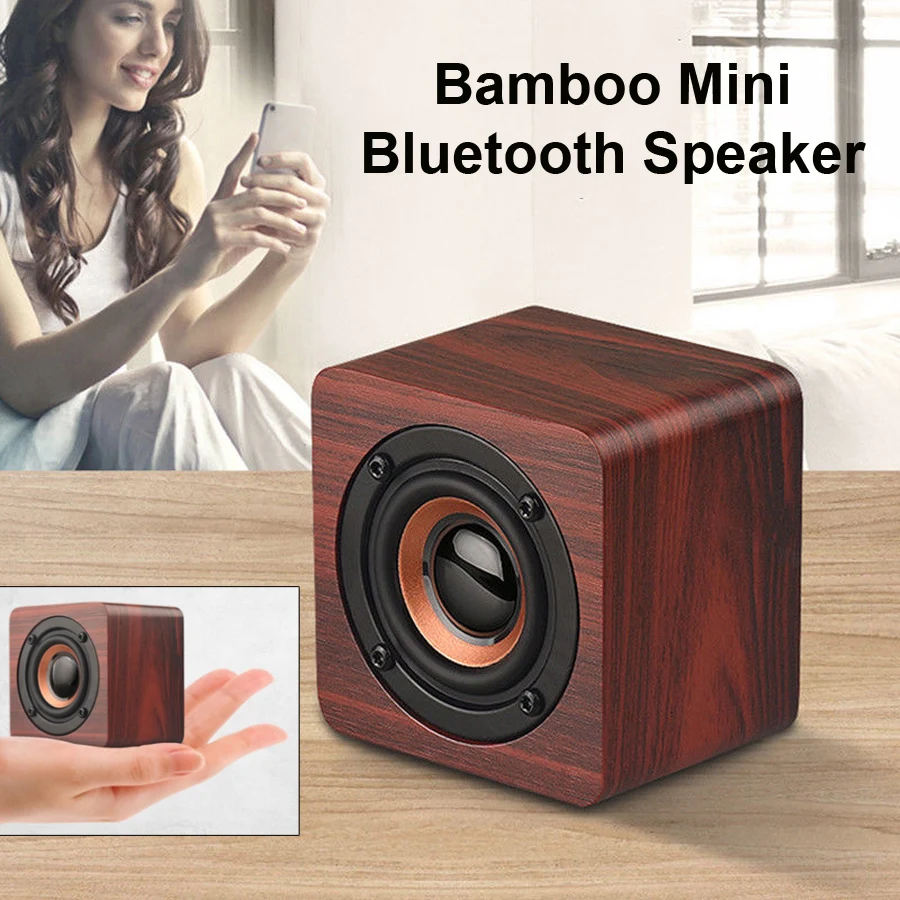 Bamboo Mini Bluetooth Speaker - Dark Wood 1