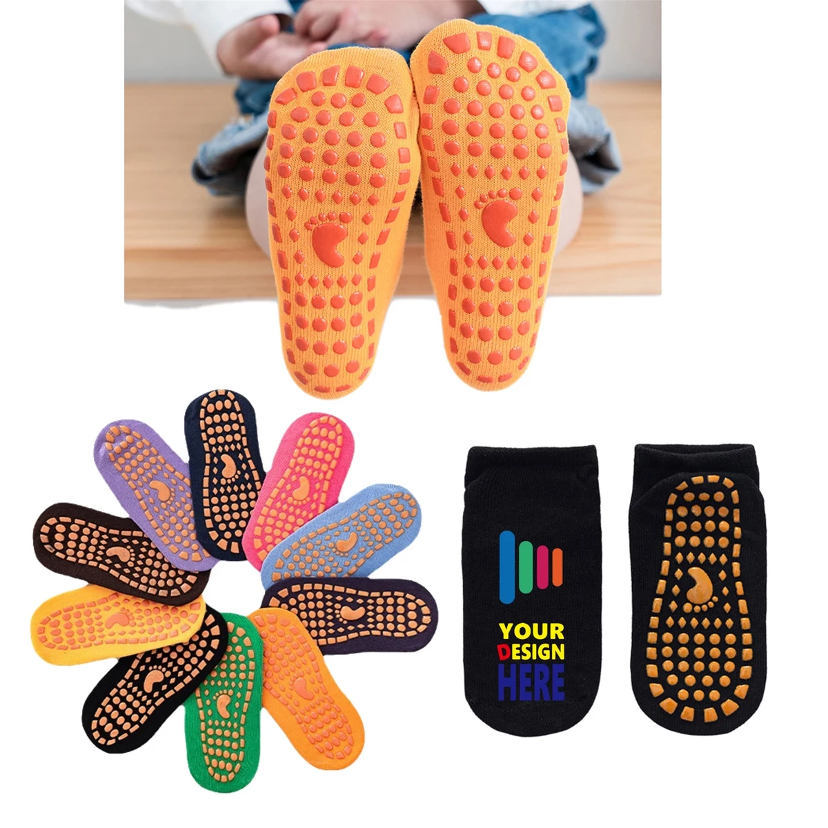 Non Slip Grip Socks for Kids 1