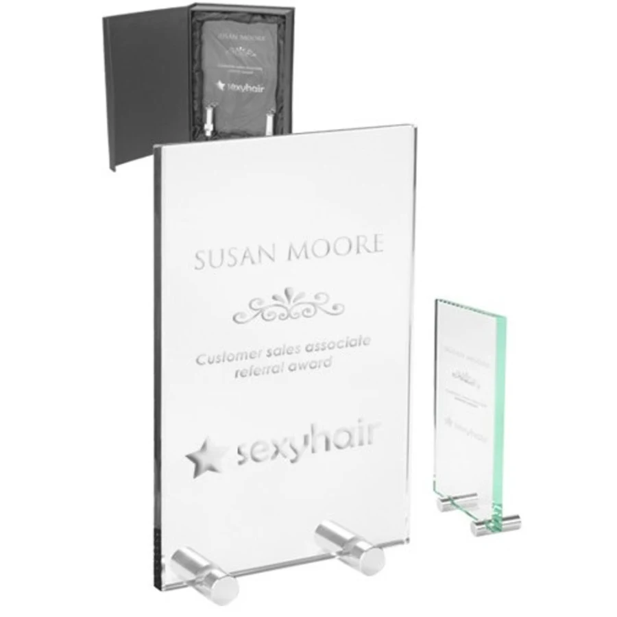 Mid-Size Chroma Glass Award with Dual Stand 1