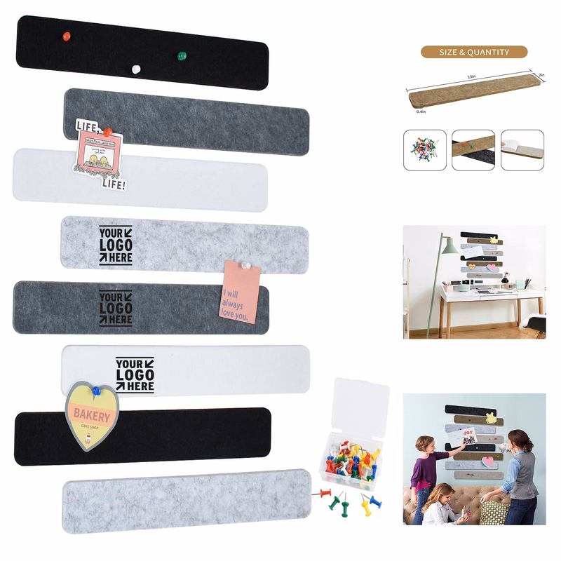 13 x 1.97 x 0.47 inches Self-Adhesive Bulletin Cork Board Bar Strips Pushpins Sticky Notes