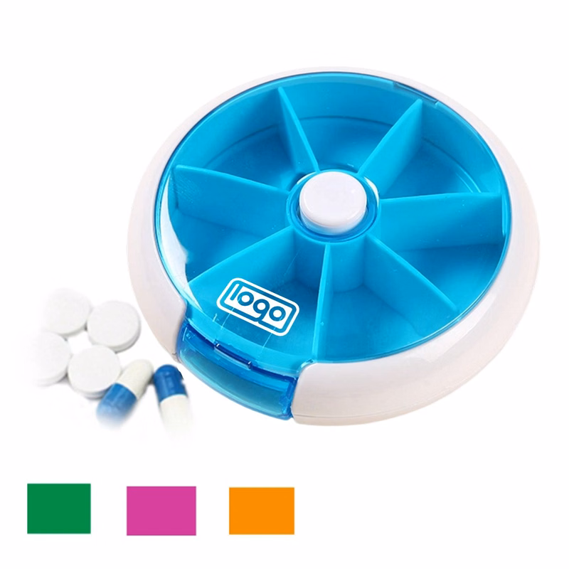 Portable Rotating 7 Day Weekly Pill Organizer