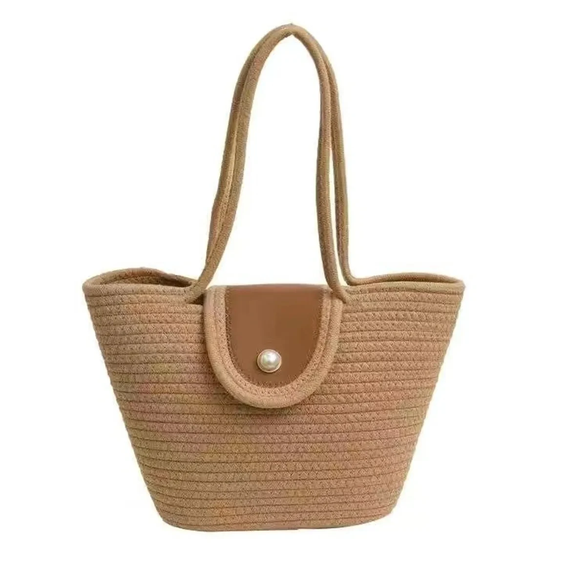 Straw Beach Tote Bags for Women, custom tote bag with logo imprint 1