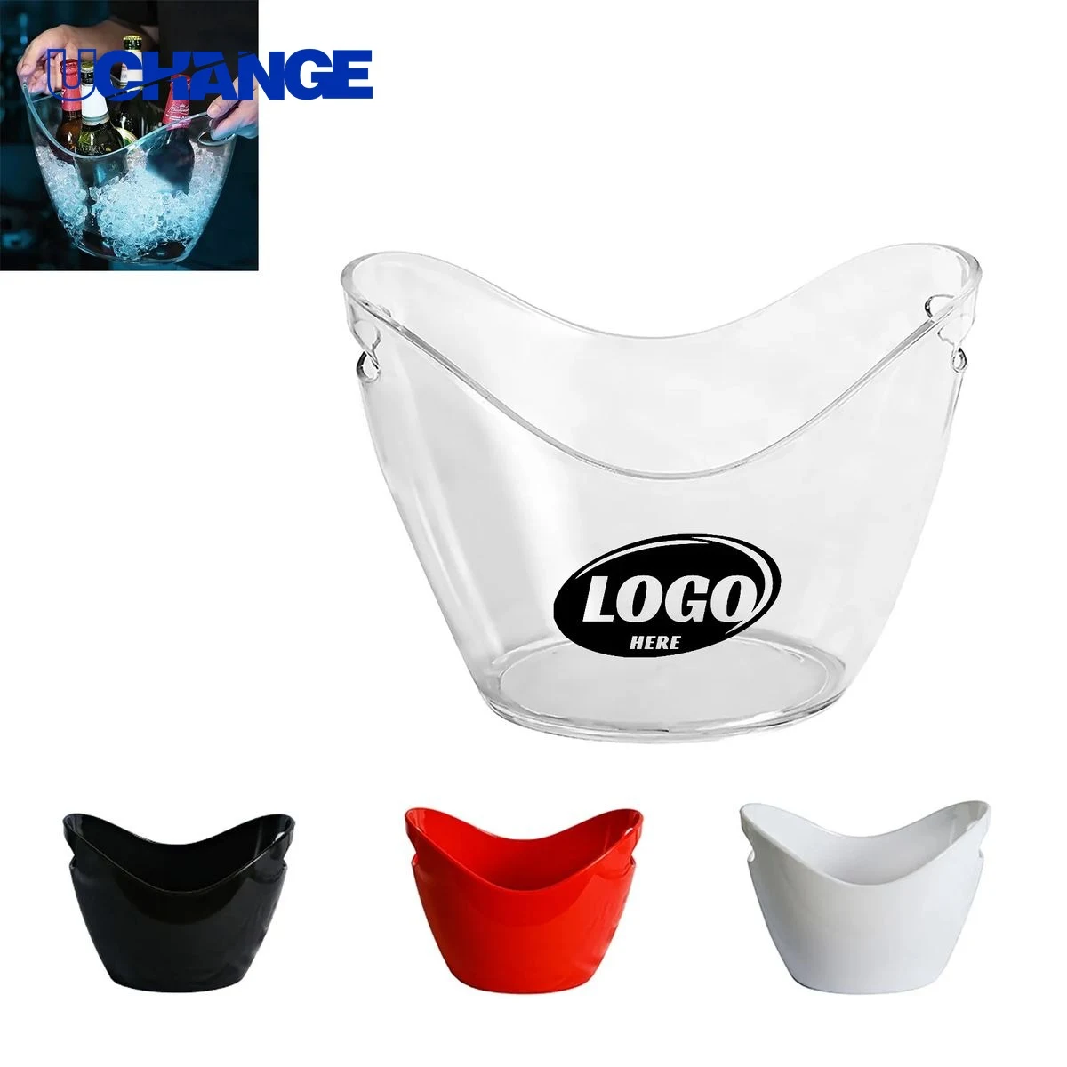 Acrylic Plastic Ice Bucket Container (4 Liter) 1