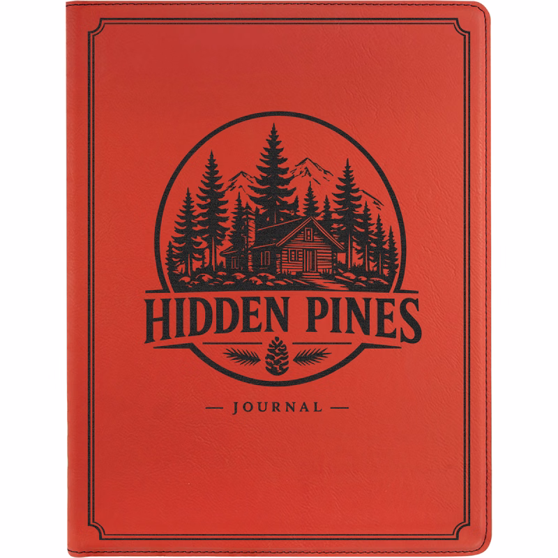 9" x 12" Leatherette Red Portfolio