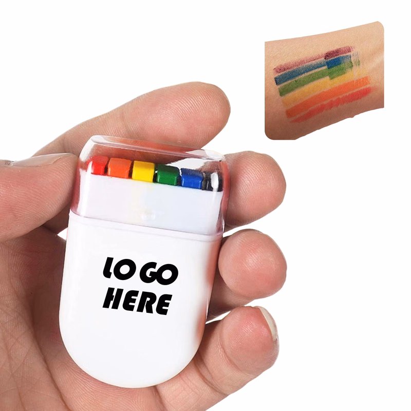 PP Cased Rainbow Face Crayons