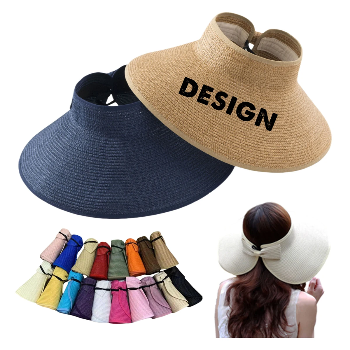 Straw Sun Visor Hat For Women 1