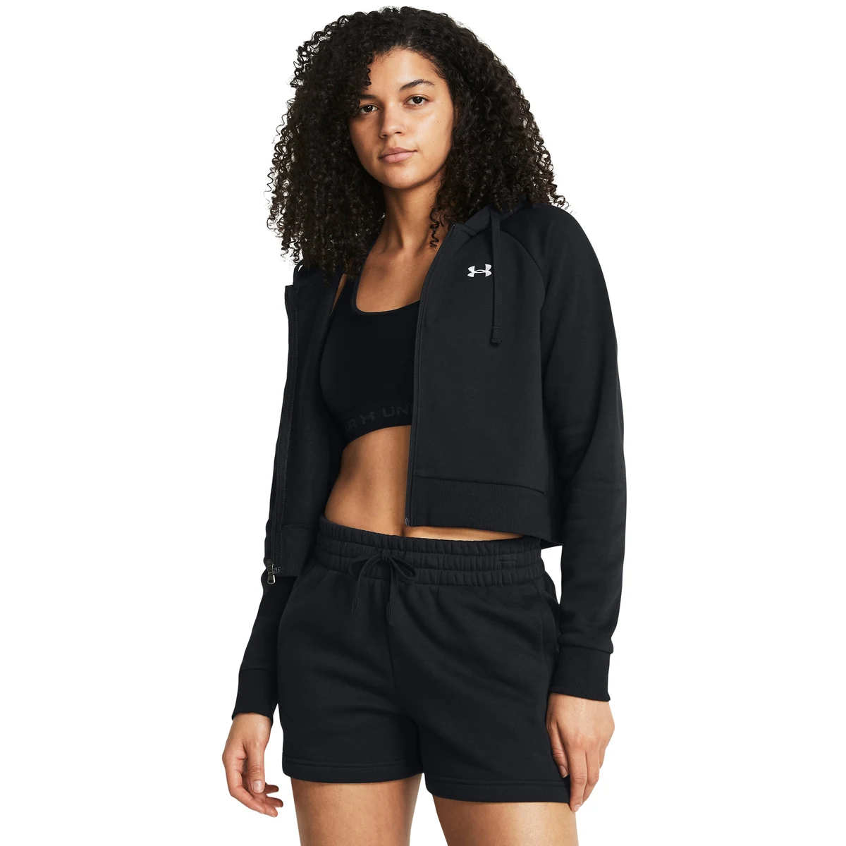 UA Rival Fleece Women's Crop Full-Zip 1