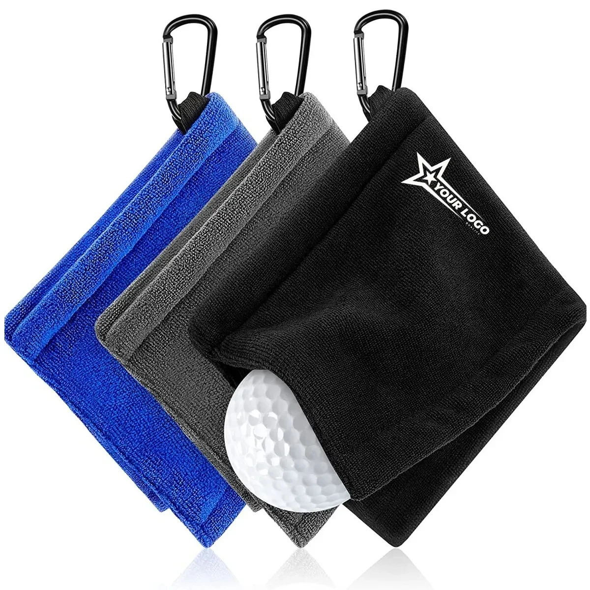 Golf Ball Towel With Clip Portable Cleaner Accessories 1