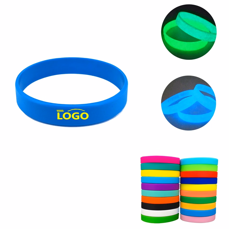 MOQ100 Glow In The Dark Silicone Wristbands