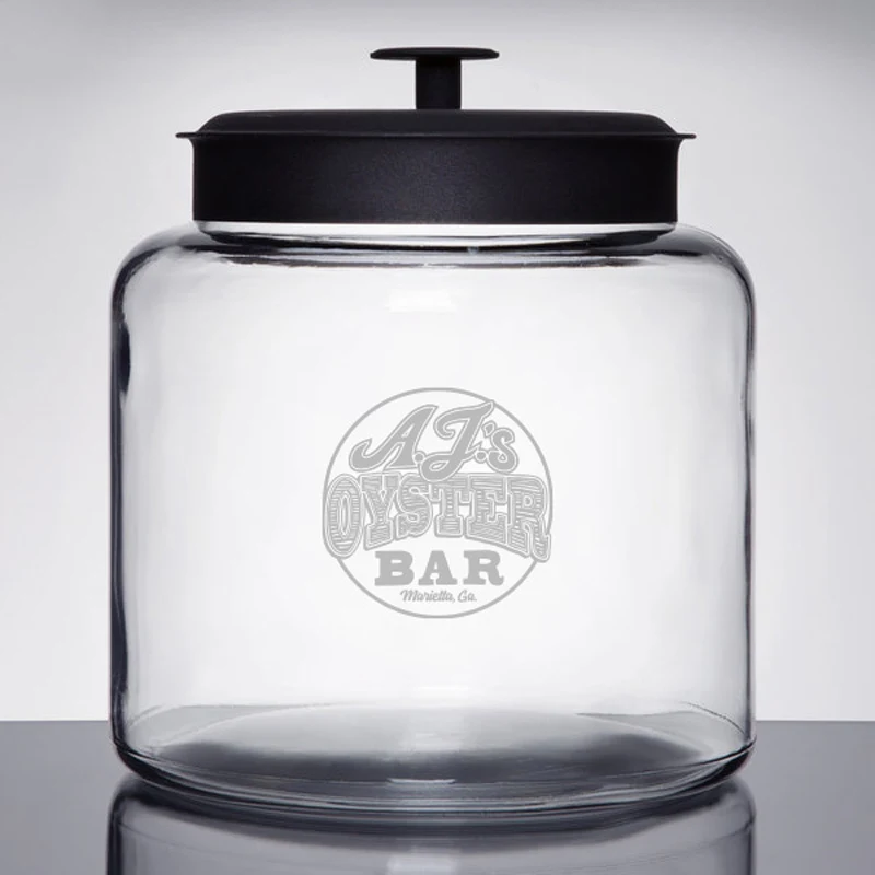 Anchor Hocking 88904 1 1/2 Gallon Glass Montana Jar with Metal Lid 1