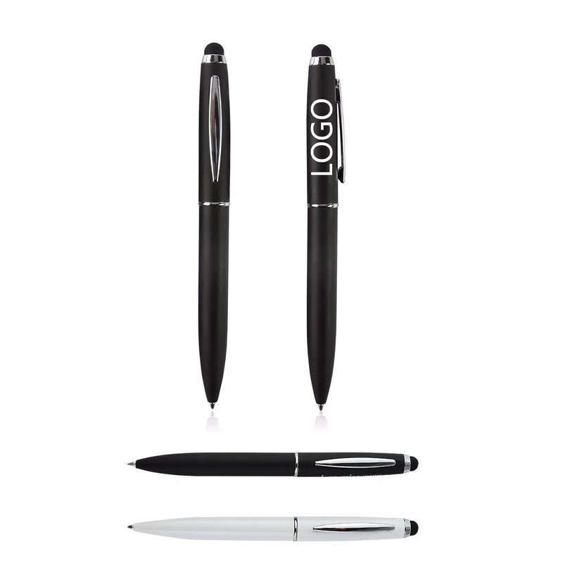 Metal Twist-Action Ballpoint Pen Stylus