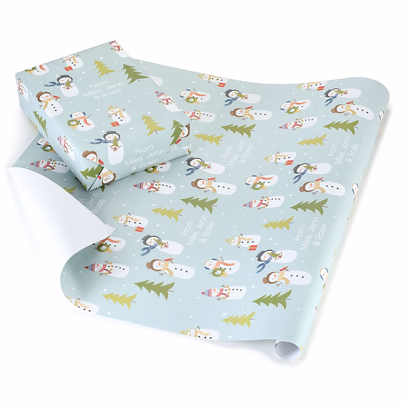 Frosty Friends Personalized Wrapping Paper Roll