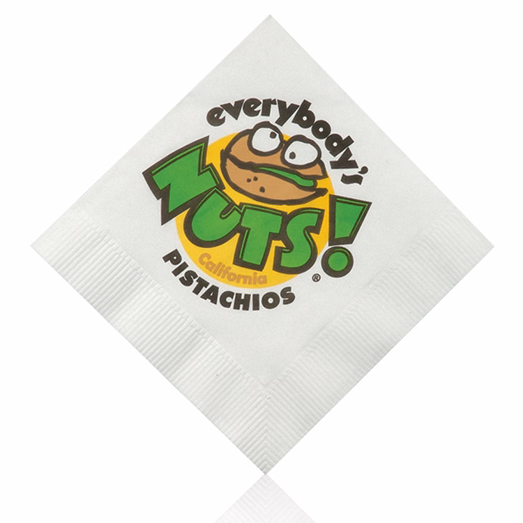 Beverage Napkin 3 Ply 1/4 Fold White Hi-Speed Print