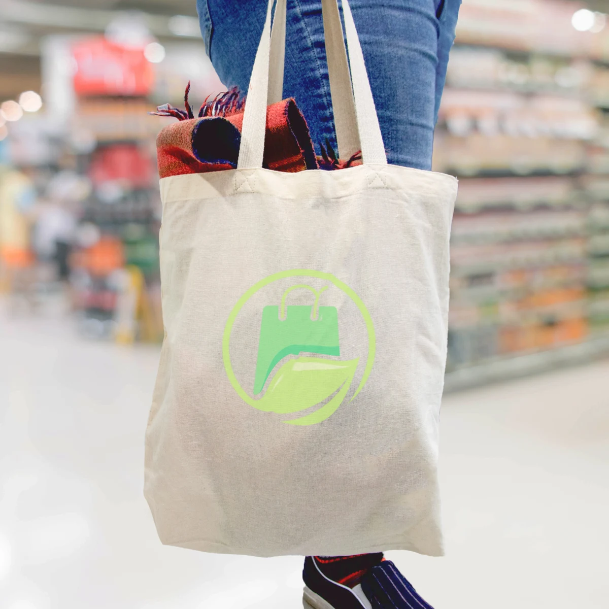 Econo 4.5 oz Cotton Tote Bag With Gusset, custom tote bag with logo imprint 1