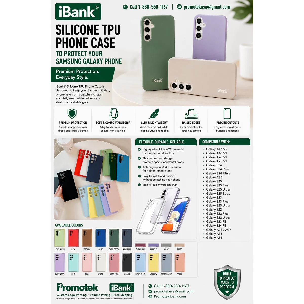 iBank ® Silicone TPU Case compatible with Samsung Galaxy phone 1