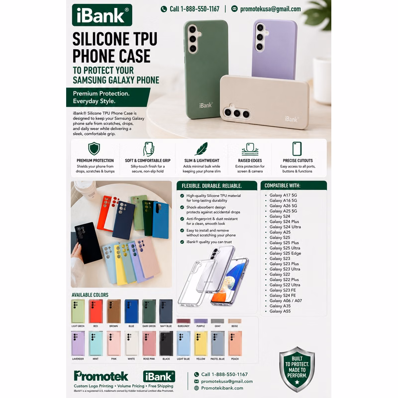 iBank ® TPU Case compatible with Galaxy A17,A16, A15, A14, A54, A35, A35, A03S