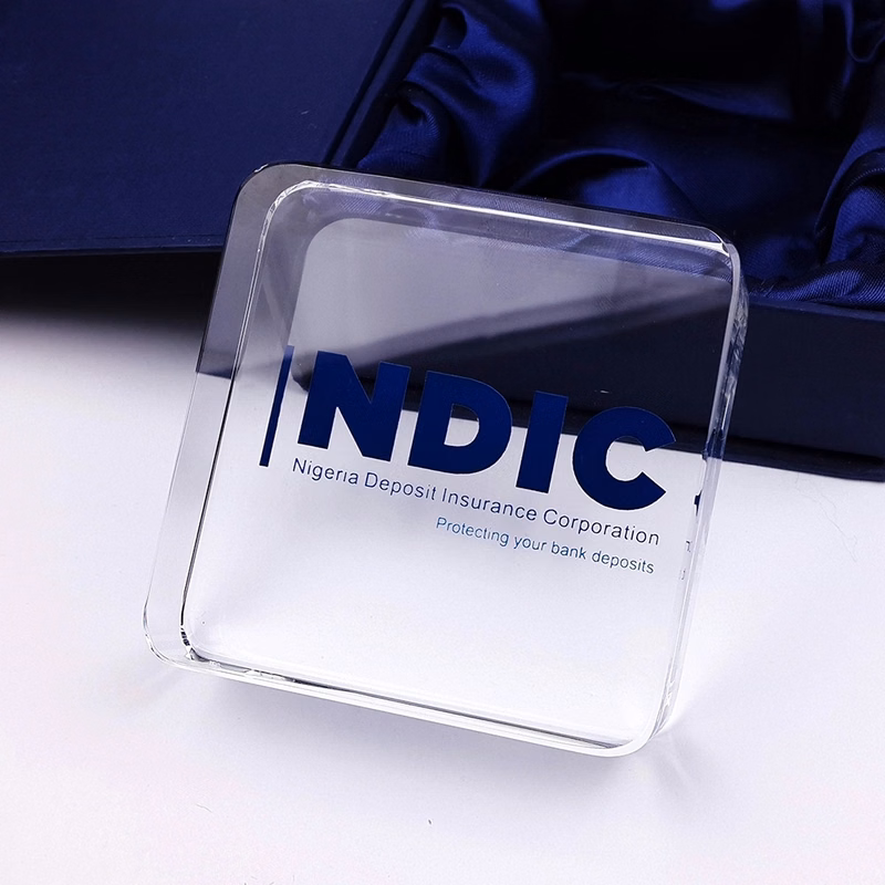 Custom Crystal Square Paperweight