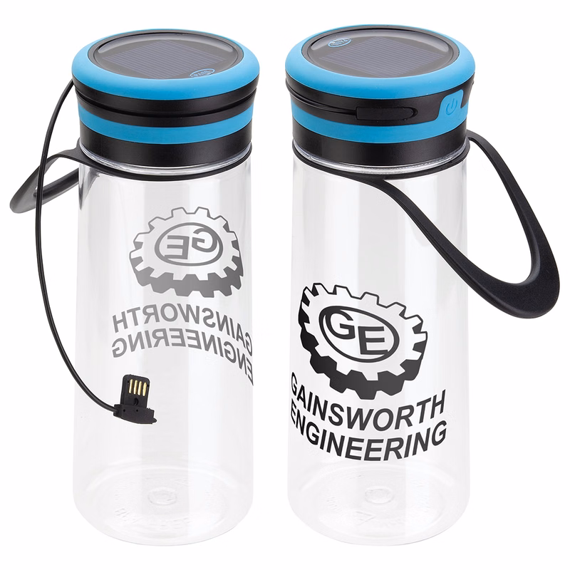 Light-Up 20 oz Tritan® Bottle + Solar Lantern