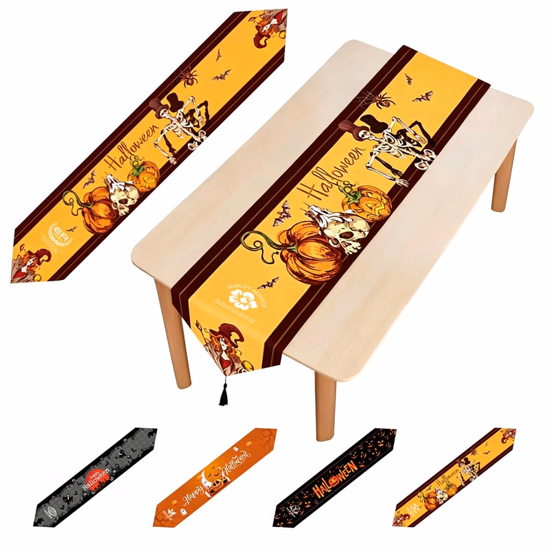 Halloween Party Fabric Table Decor