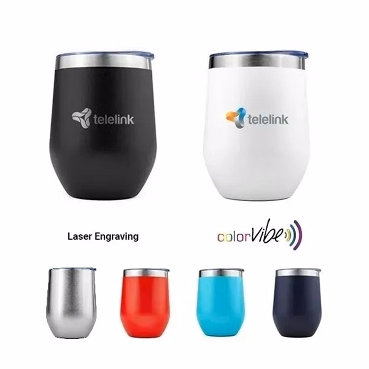 12 Oz. SipTek Powder Coated Vacuum Wine Tumbler