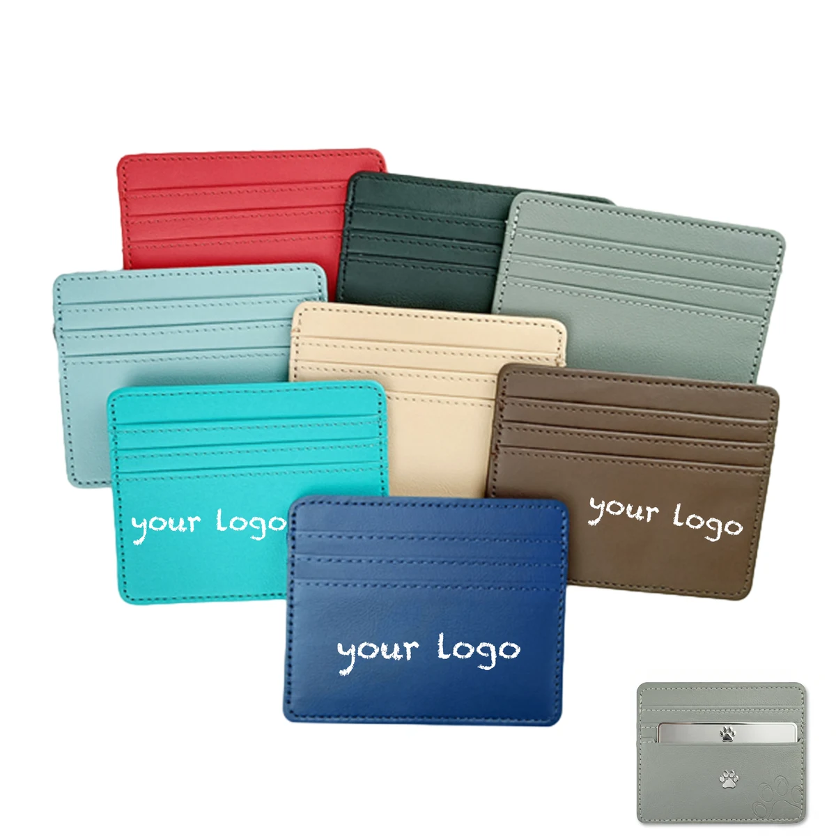 Multi-Slot Premium Leather PU Card Holder 1