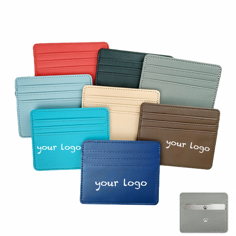 Multi-Slot Premium Leather PU Card Holder