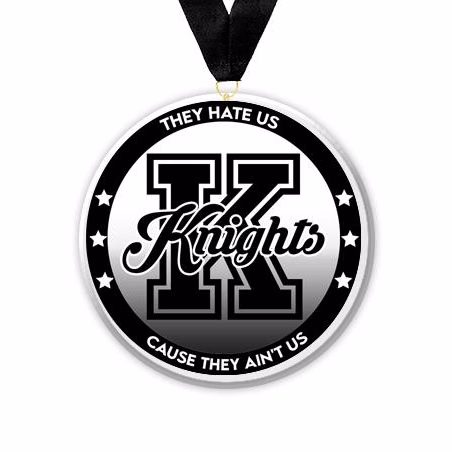Acrylic Circle Medallions: Knights 3" Size, .25"