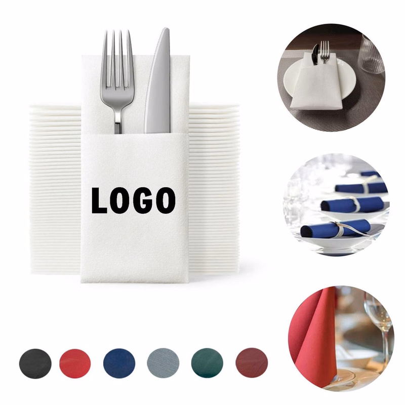 16-Inch Disposable Napkin With Built-In Cutlery Pocket