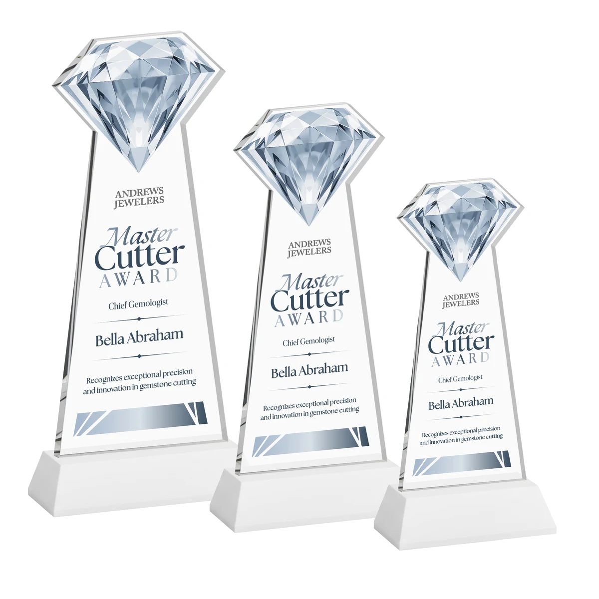 Gemstone VividPrint™ Award on Hartford Base - White 1
