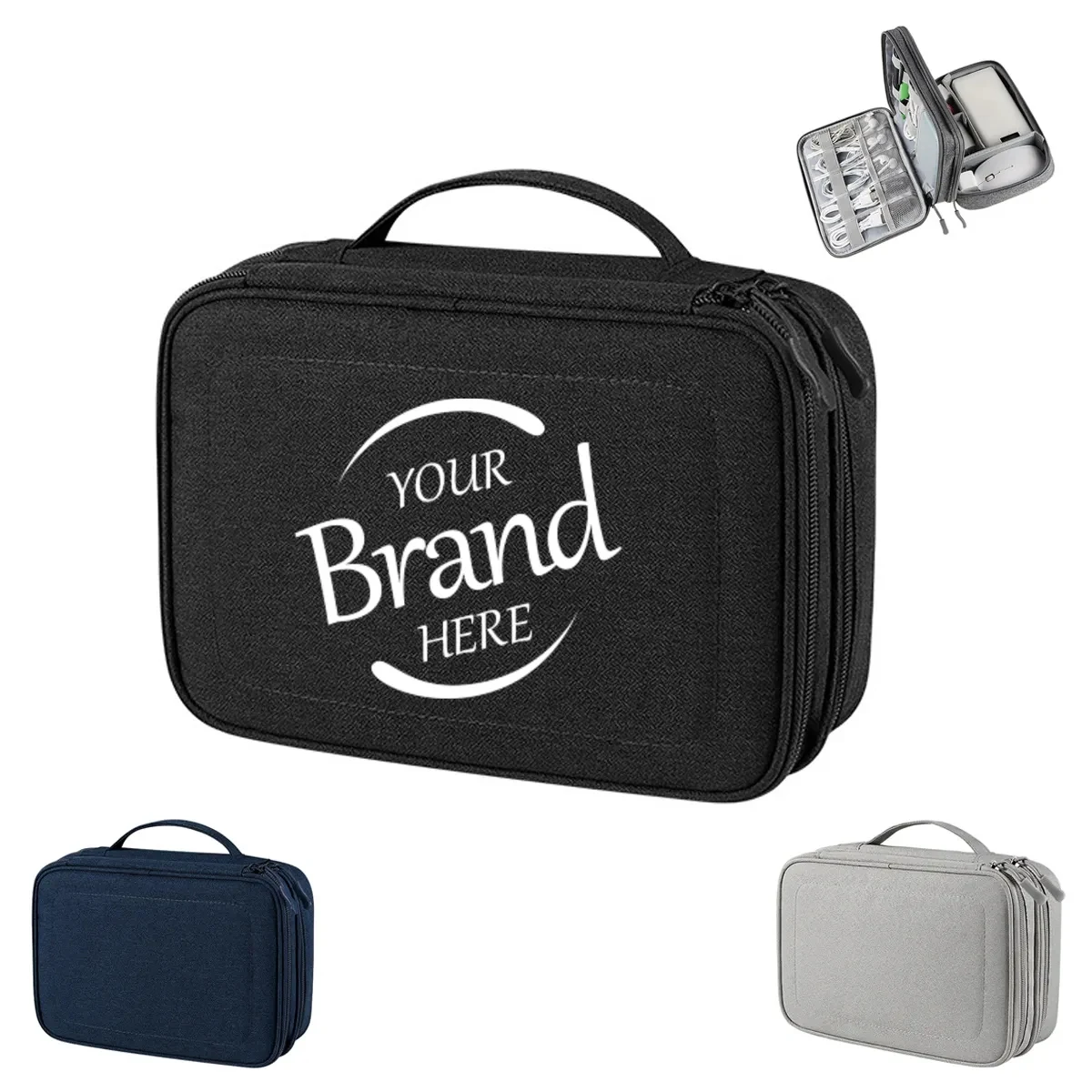 Double Layer Travel Cable Storage Bag 1