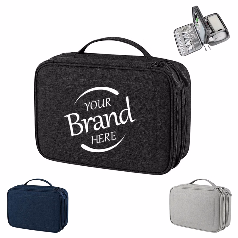 Double Layer Travel Cable Storage Bag