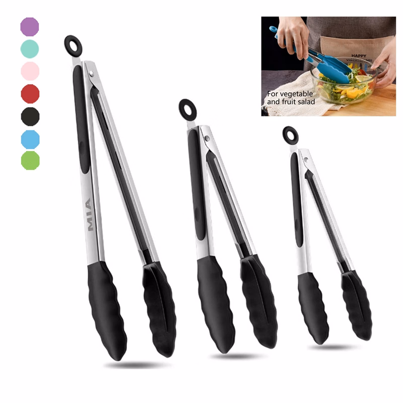 Stainless Steel Locking Kitchen Tongs