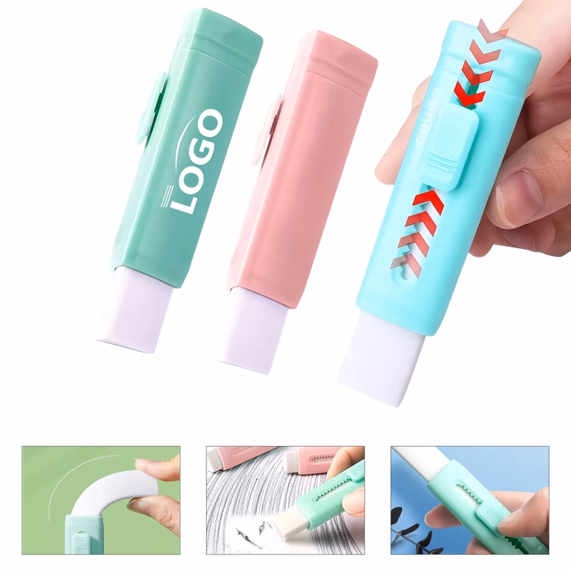 Slide Mechanism ABS Eraser Holder With Refill Protection