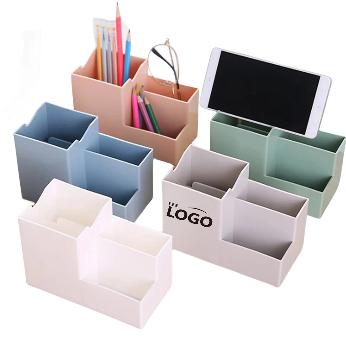 MOQ 20PCS Plastic Multi-Functional Office Desktop Storage Bo 1