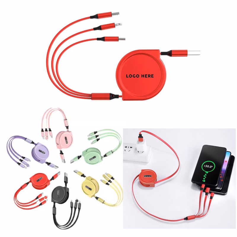 USB Charging Cable Retractable 3In1 Universal Char