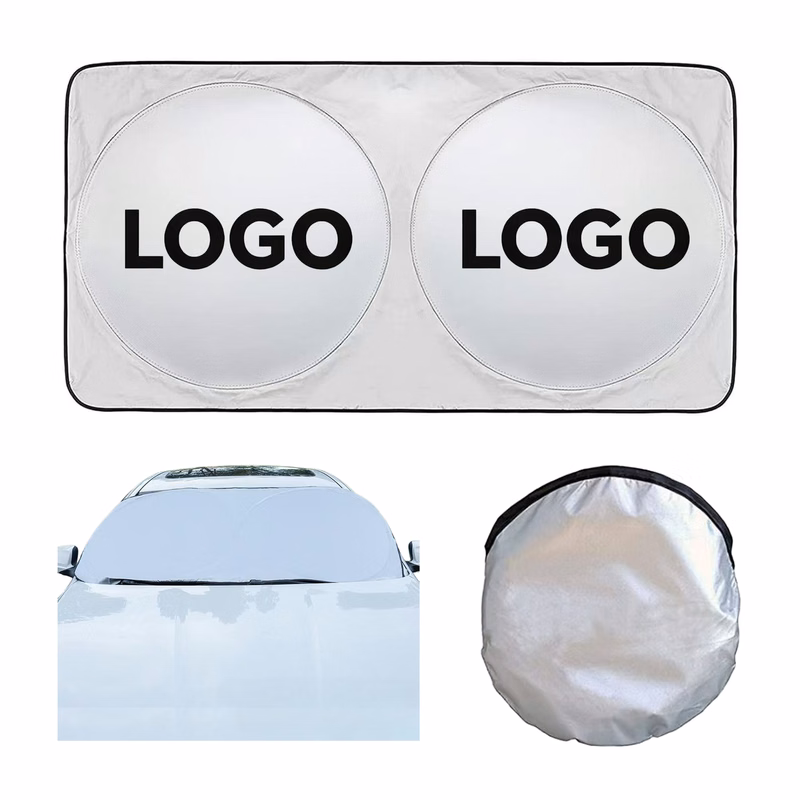 Car Windshield Sun Shade with Silver Heat Reflector