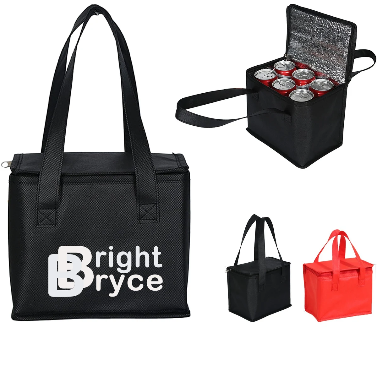 Non-woven fabric Insulated Grocery Bag Lunch Tote Bag 1