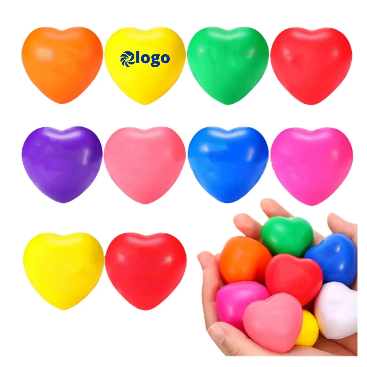 Reusable PU Heart Stress Ball 1