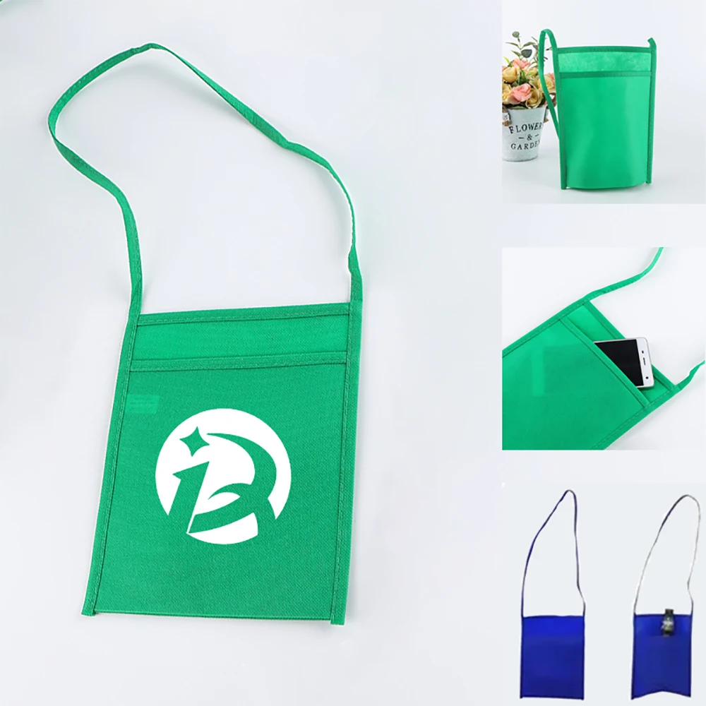 Non-woven Beer Neck Hanging Mobile Phone Bag 1