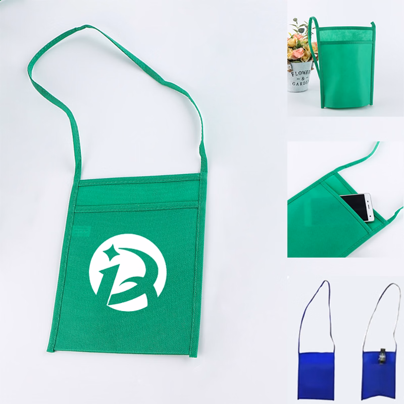 Non-woven Beer Neck Hanging Mobile Phone Bag