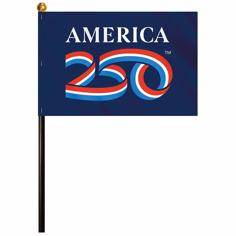 4" X 6" AMERICA 250TH STICK FLAG