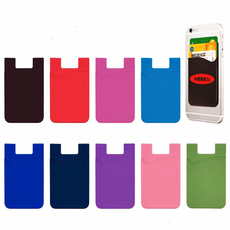 Silicone Card Holder Stick On Phone Case