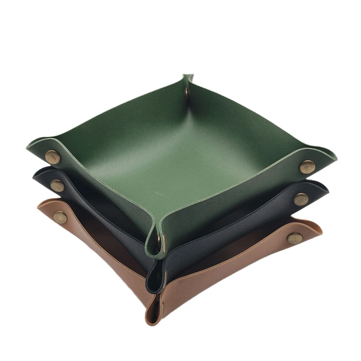 PU Leather Storage Basket Tray 1