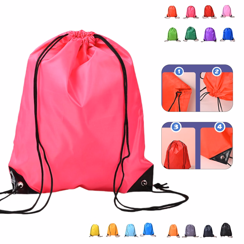 Polyester Drawstring Pocket Backpack