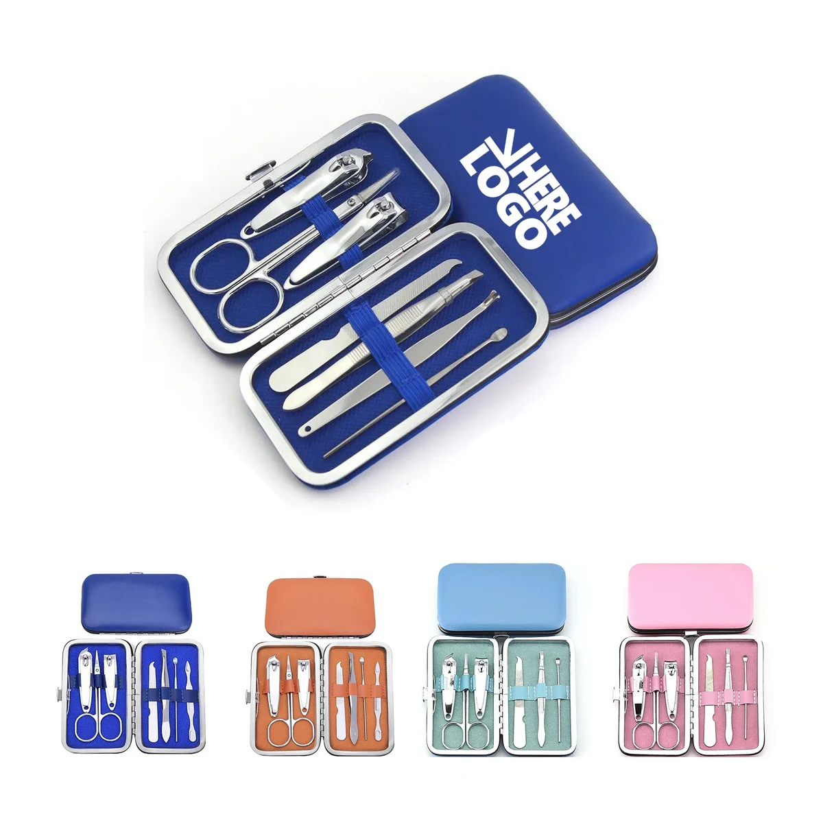 MOQ 100PCS Color Stainless Steel Nail Clippers Set 7 Pieces 1