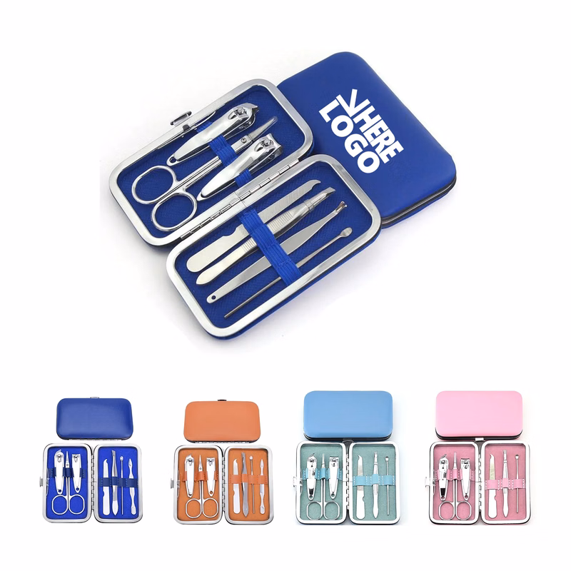 MOQ 100PCS Color Stainless Steel Nail Clippers Set 7 Pieces