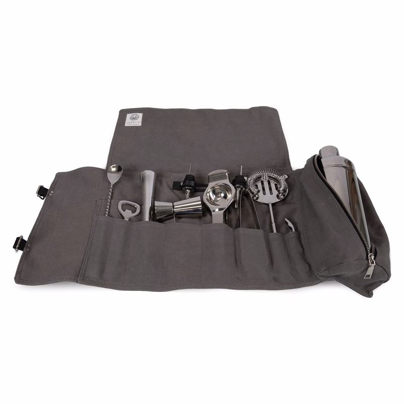 Barkeep Roll Up 12-Piece Bar Tool Kit