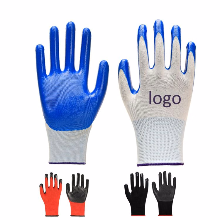 Safety Nitrile Coated Work Gloves